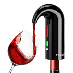 Wine Decanter, Wine Aerator, Triple Aeration Functions, USB Rechargeable, TOMEEM