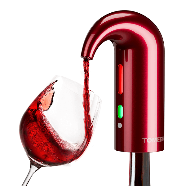 Wine Decanter, Wine Aerator, Triple Aeration Functions, USB Rechargeable, TOMEEM